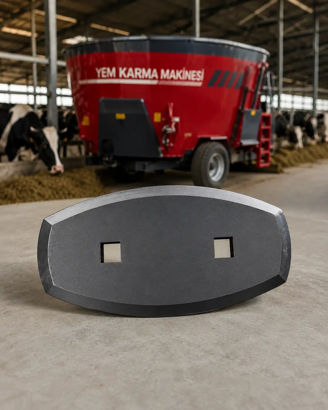 Çift Helezon Oval Balta Bıçak / Yatay Yem Karma (Adet)